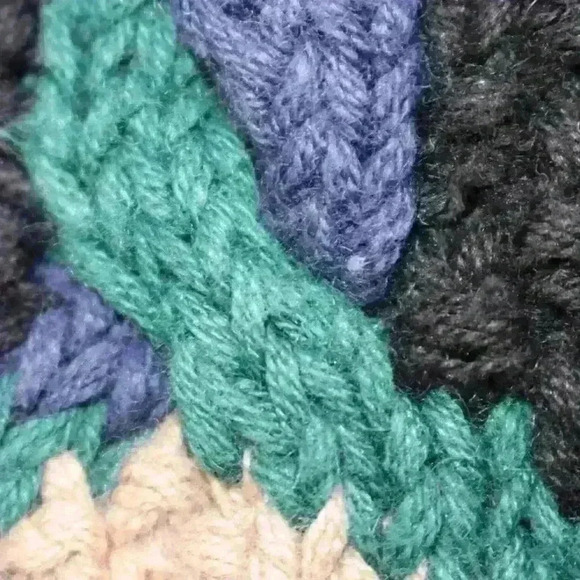 VINTAGE Eagle Menswear Handknit Sweater Cozy Cabincore Cosby Men Large - Picture 6 of 11